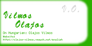 vilmos olajos business card